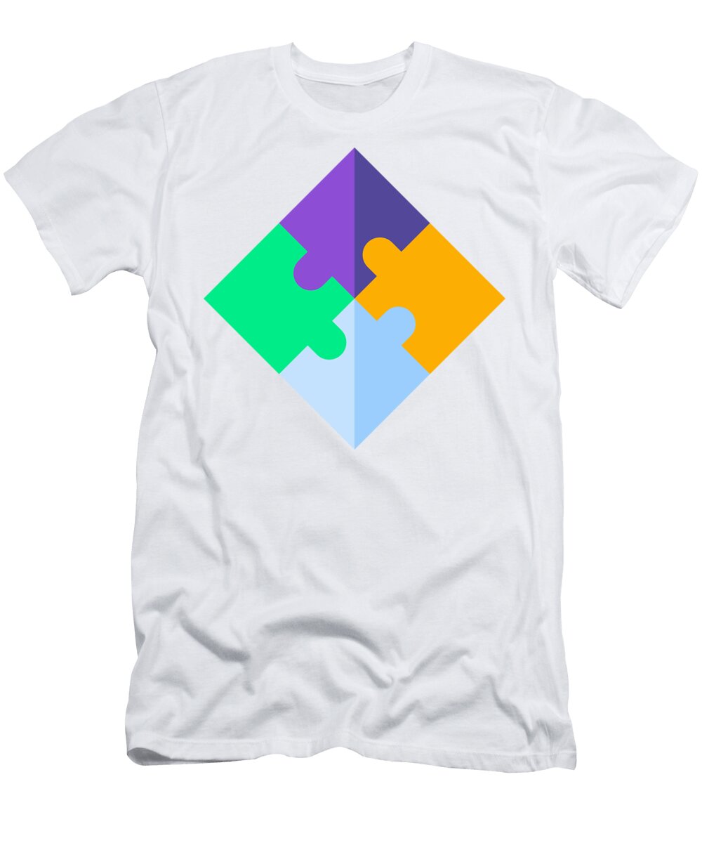 042 Puzzle Pieces Frank Designs T-Shirt
