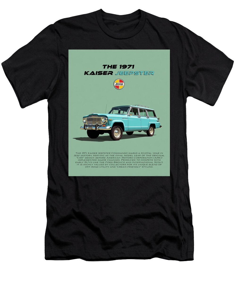 1 1971 Kaiser Jeepster Commando Kevin Walker and Pixel Reverie T-Shirt