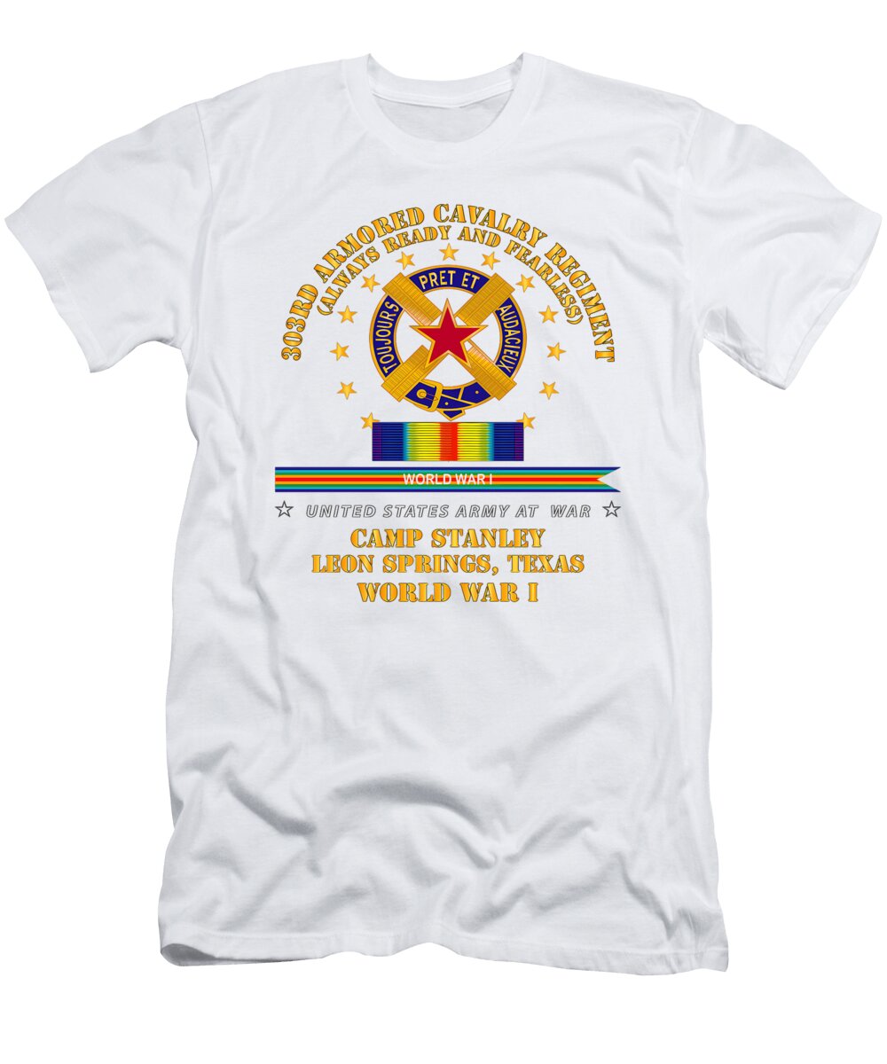 1 303rd Armored Cavalry Regiment Emblem Milar Style T-Shirt