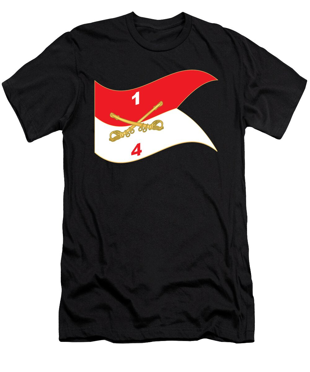1 4th Squadron 1st Cavalry Regiment Guidon Waving X 300 Tom Adkins T-Shirt