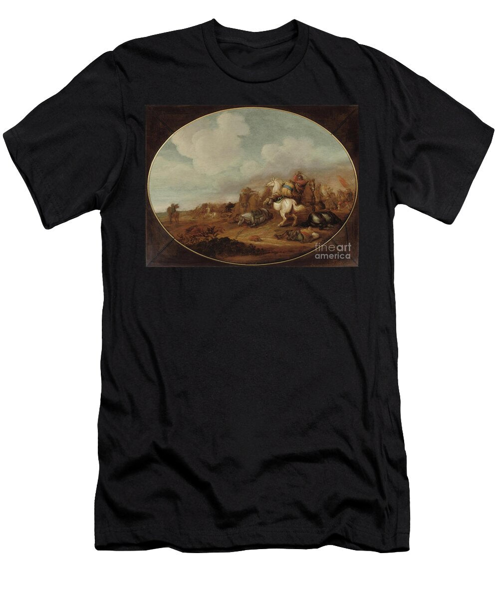1 a Cavalry Skirmish Jan Martszen De Jonge T-Shirt