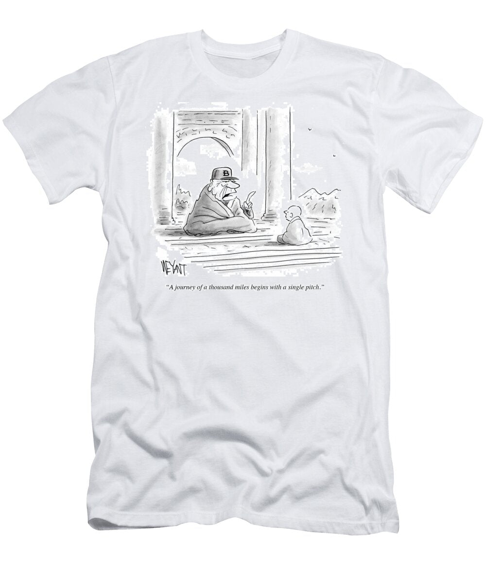 1 a Journey of a Thousand Miles Begins Christopher Weyant T-Shirt