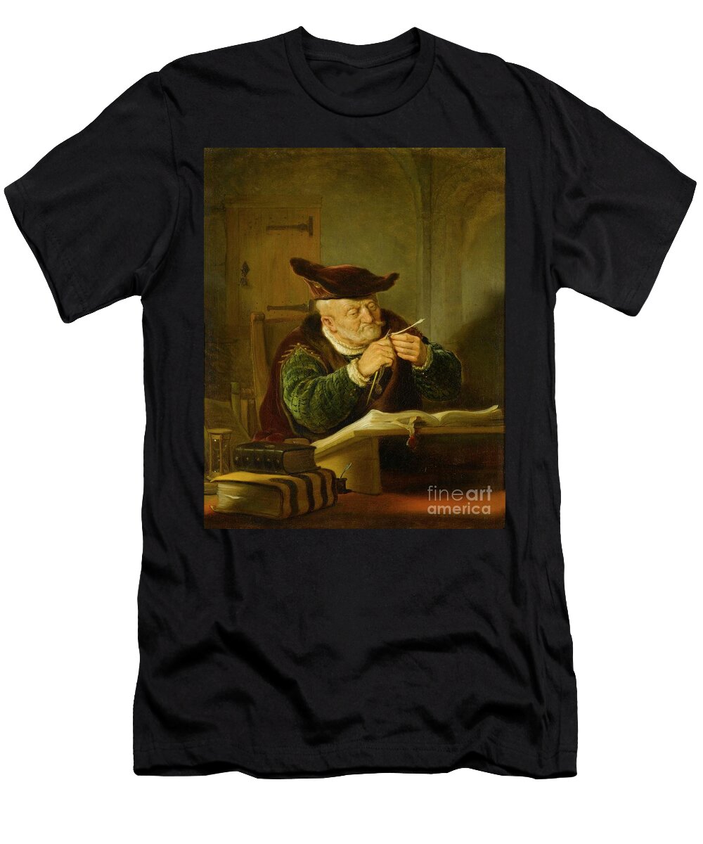 1 a Scholar Sharpening His Quill Salomon Koninck T-Shirt