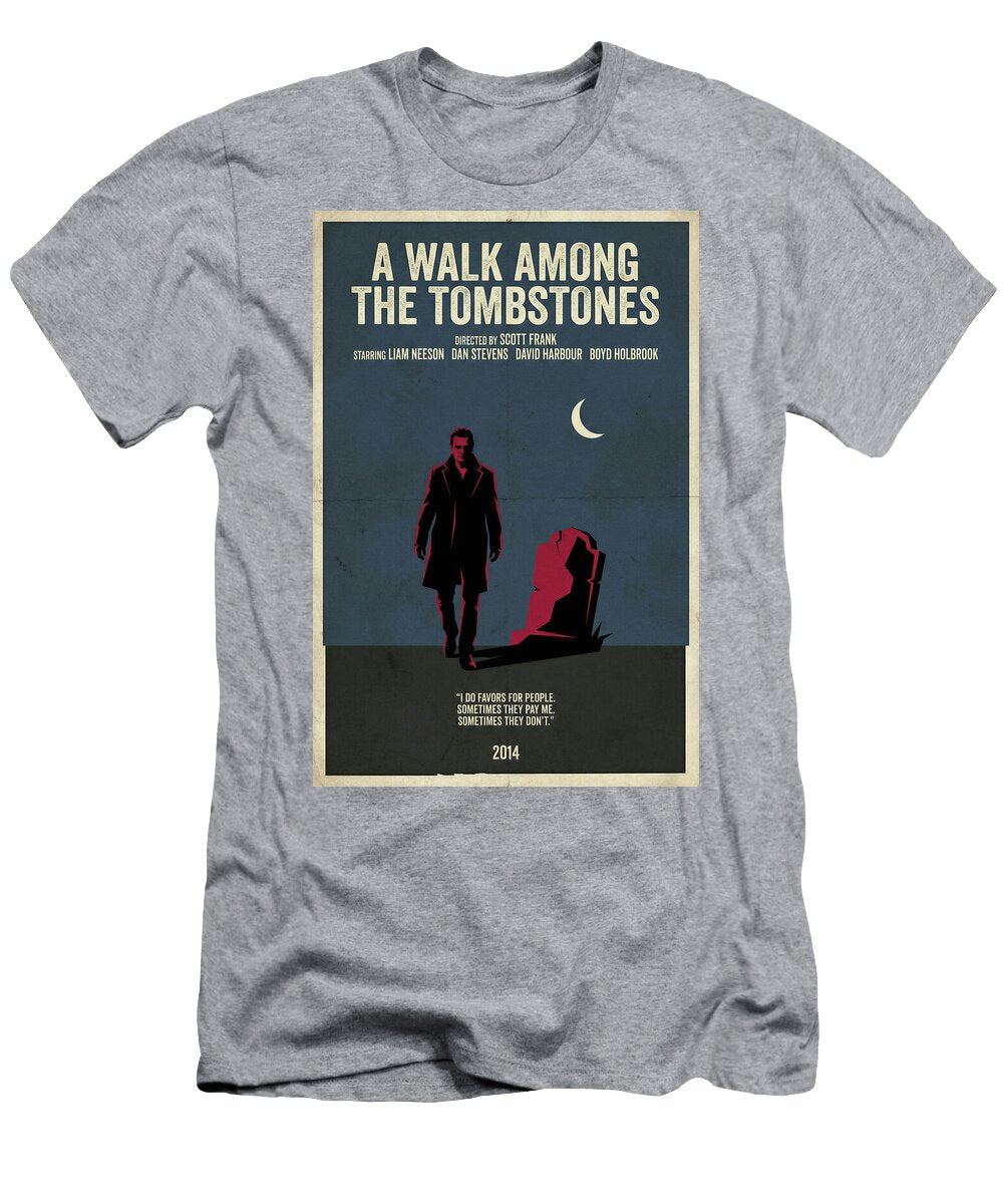 1 a Walk Among the Tombstones Minimal Movie Poster Retro Film Poster Vintage 2014 Sampadart Gallery T-Shirt