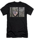 1 a Wooden Vintage Heart on Grunge Wood Planks Michal Bednarek T-Shirt