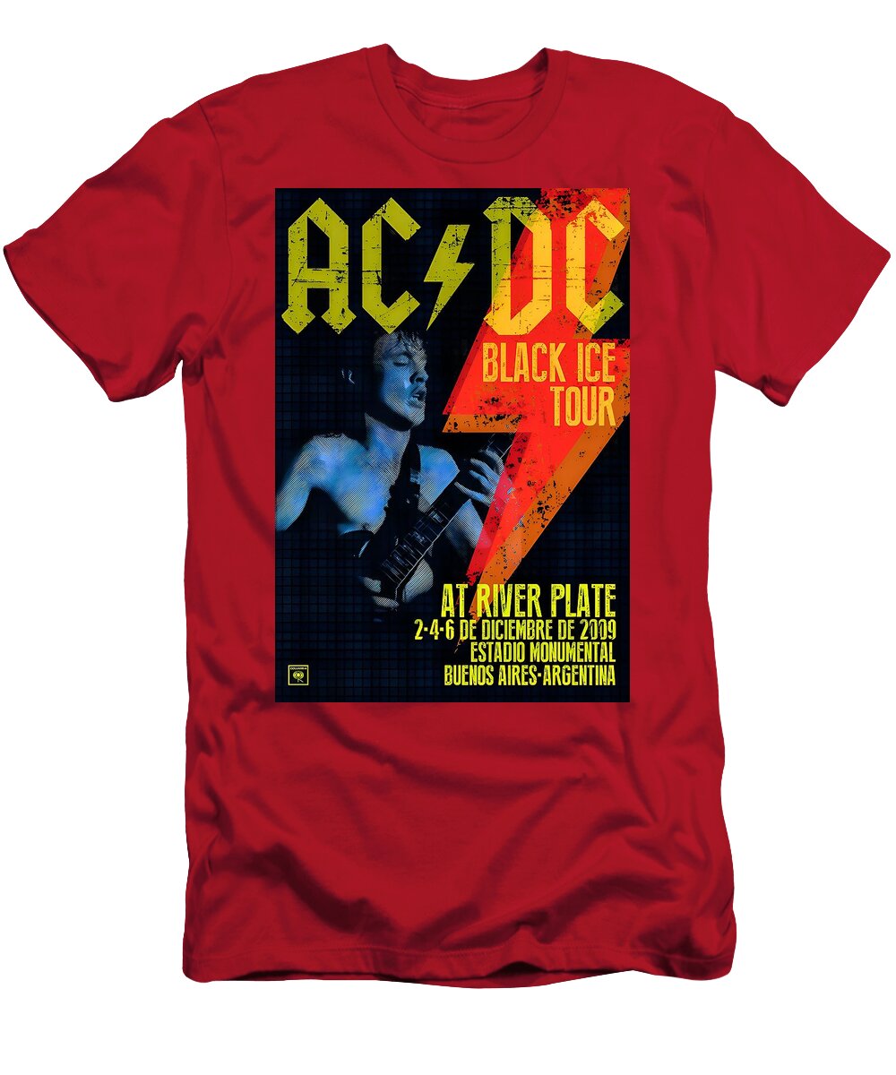 1 Ac DC Black Ice Tour Poster World Art Collective T-Shirt