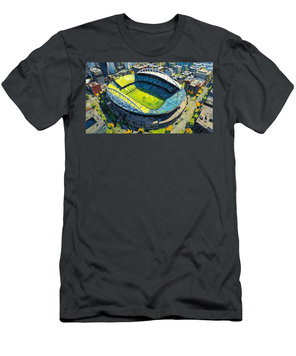 1 Aerial View of Seattle Seahawks Lumen Field May Chaney T-Shirt