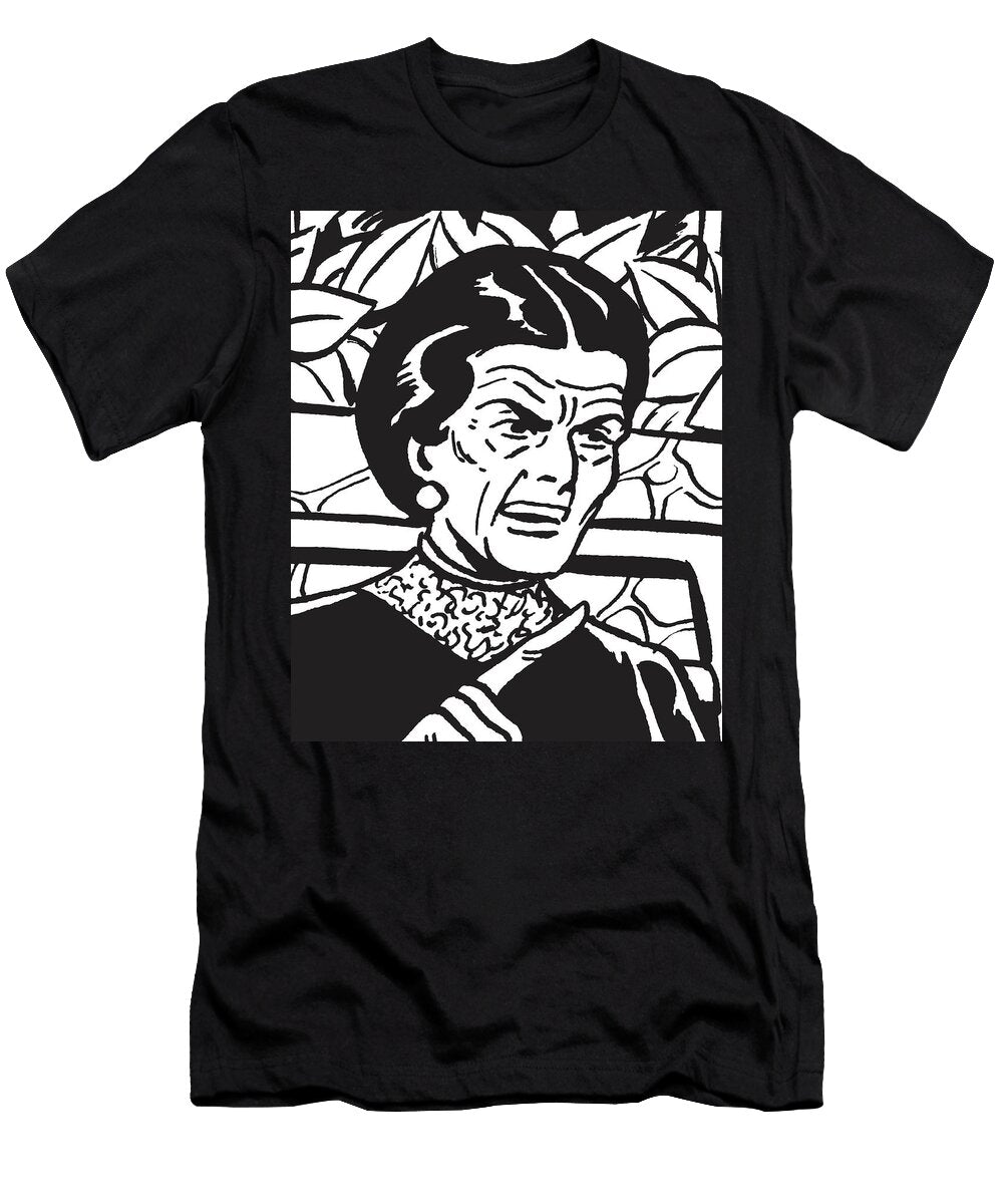 1 Angry Elderly Lady Pointing Csa Images T-Shirt