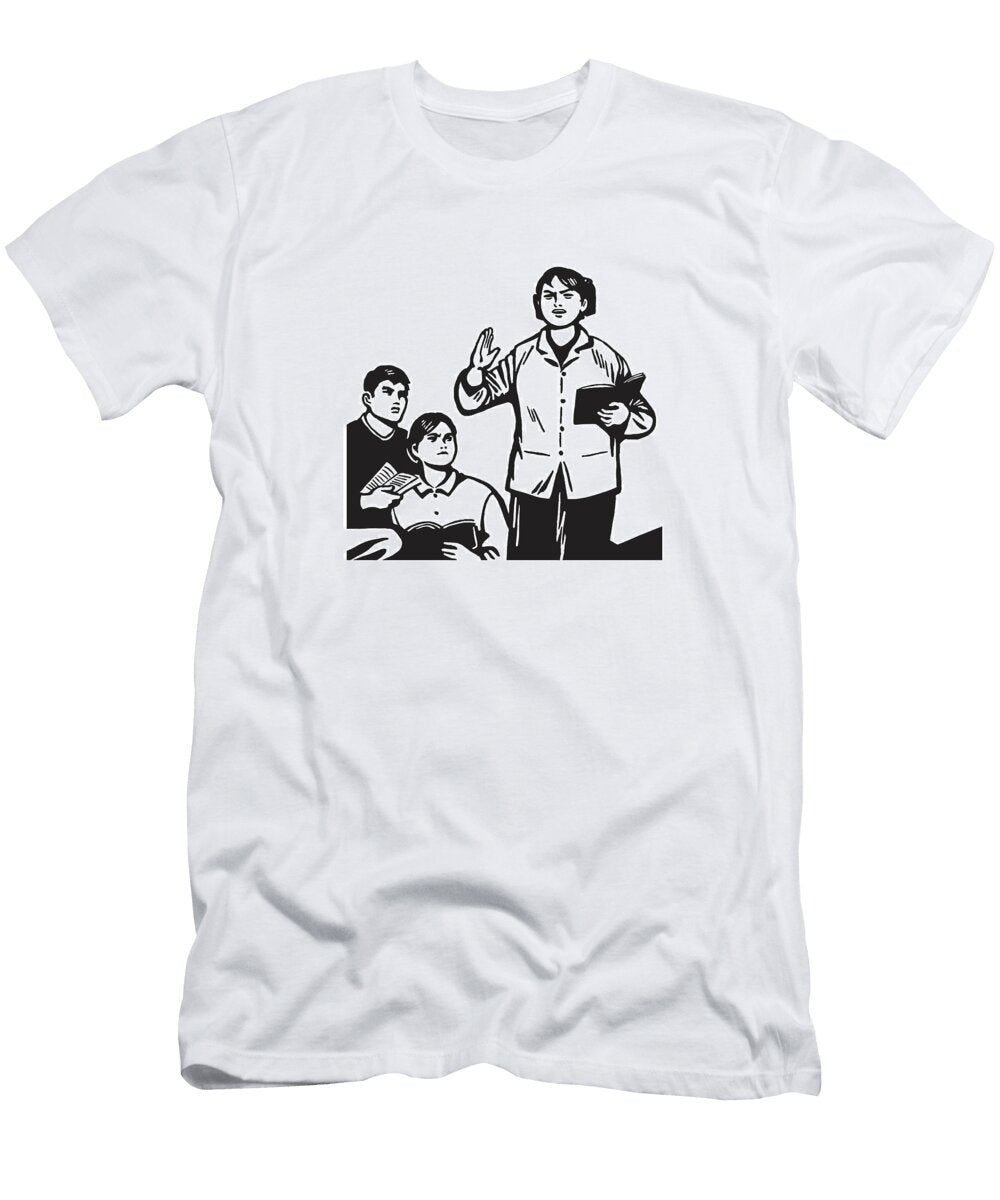 1 Angry Woman Teaching Students Csa Images T-Shirt
