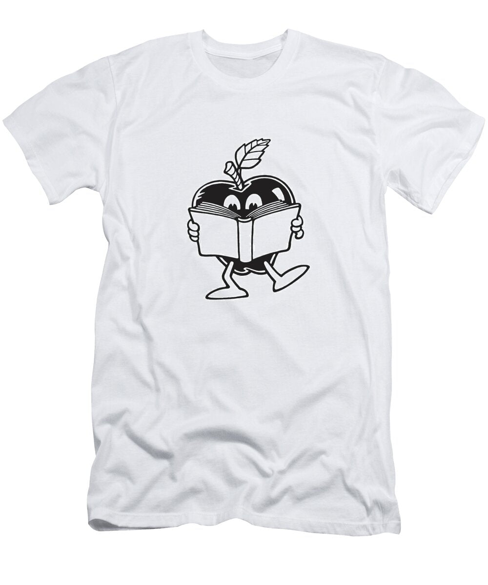 1 Apple Reading a Book Csa Images T-Shirt