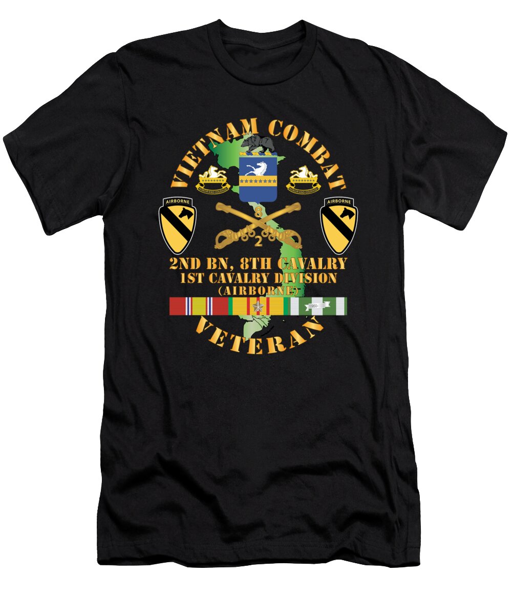 1 Army Vietnam Combat Cavalry Veteran W 2bn 8th Cav Coa 1st Cav Div Abn X 300 Tom Adkins T-Shirt