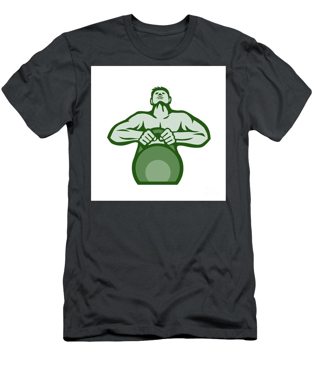 1 Athlete Weightlifter Lifting Kettlebell Retro Aloysius Patrimonio T-Shirt