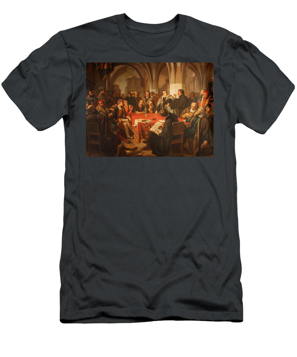 1 August Noack Religious Discussion in Marburg Castle with Frame Heinrich Sturzl T-Shirt