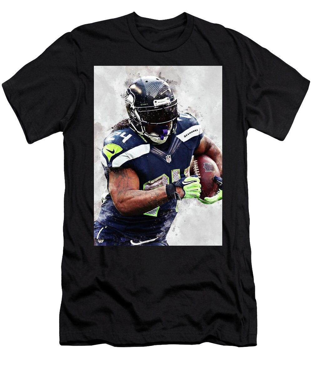 1 Ball NFL Seattle Seahawks Player Marshawn Lynch Marshawnlynch Marshawn Lynch Marshawnterrelllynch Ma Wrenn Huber T-Shirt