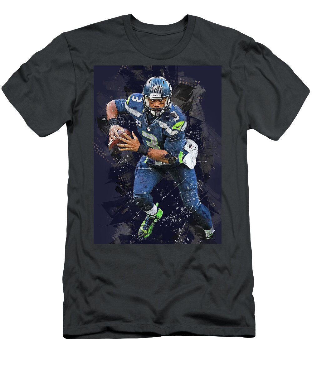 1 Ball Play Russell Wilson Russellwilson Russell Wilson Seattle Seahawks Player American Football Wrenn Huber T-Shirt