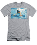 1 Boy Swimming with Water Dumbbells in Hands in Swimming Pool Maria Kray T-Shirt