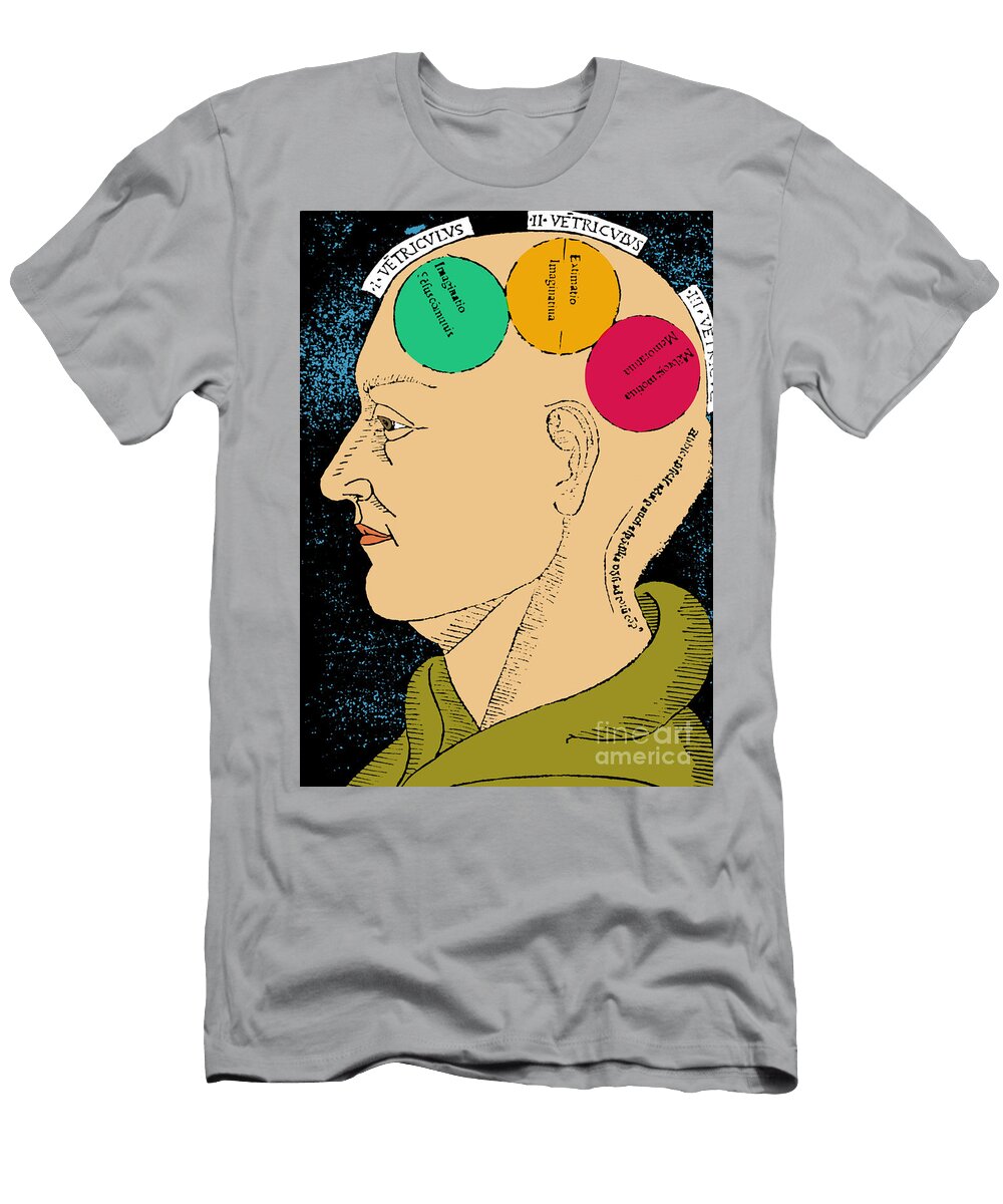 1 Brain Functions Albertus Magnus Woodcut Science Source T-Shirt
