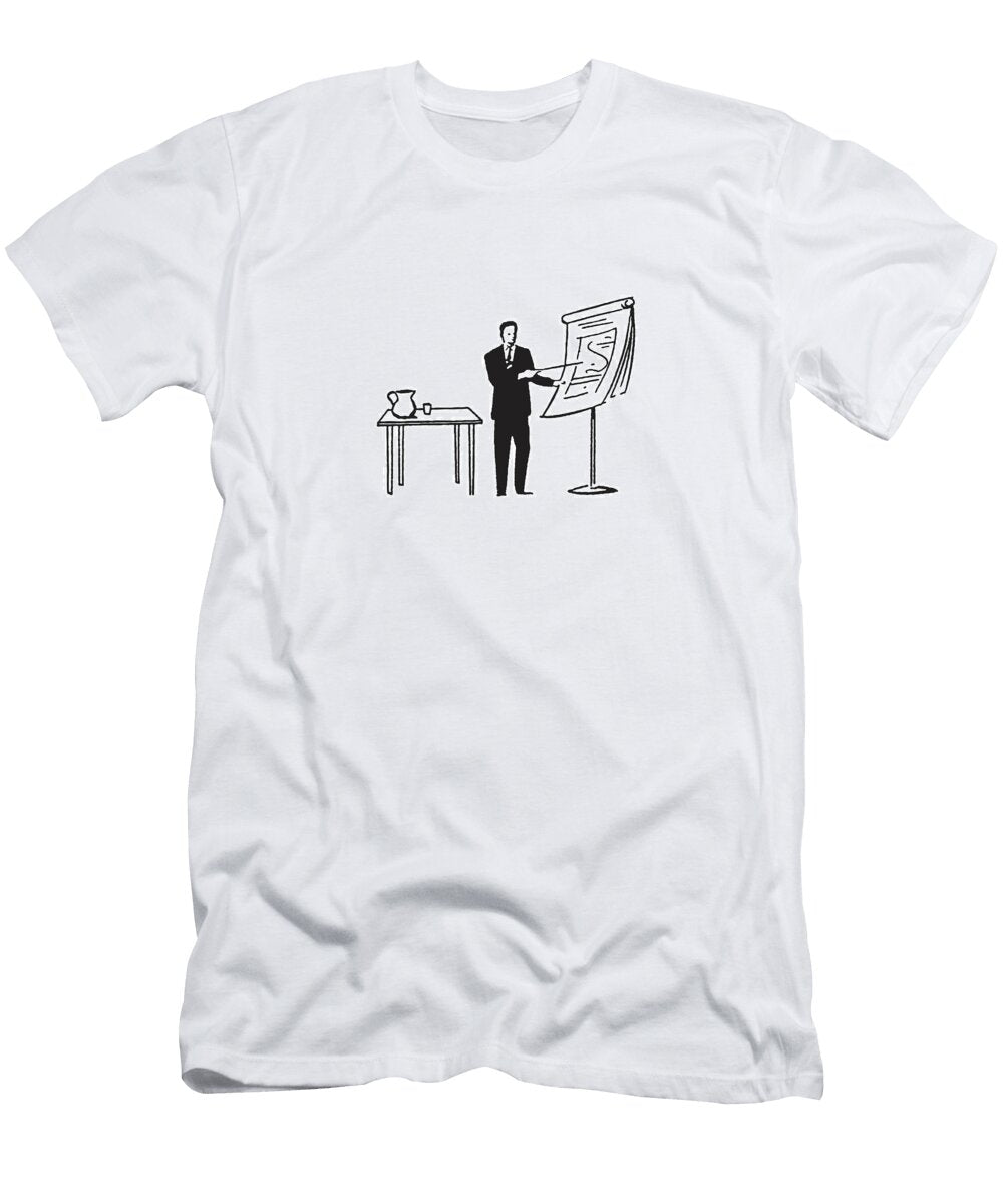 1 Businessman Pointing to a Chart During a Presentation Csa Images T-Shirt