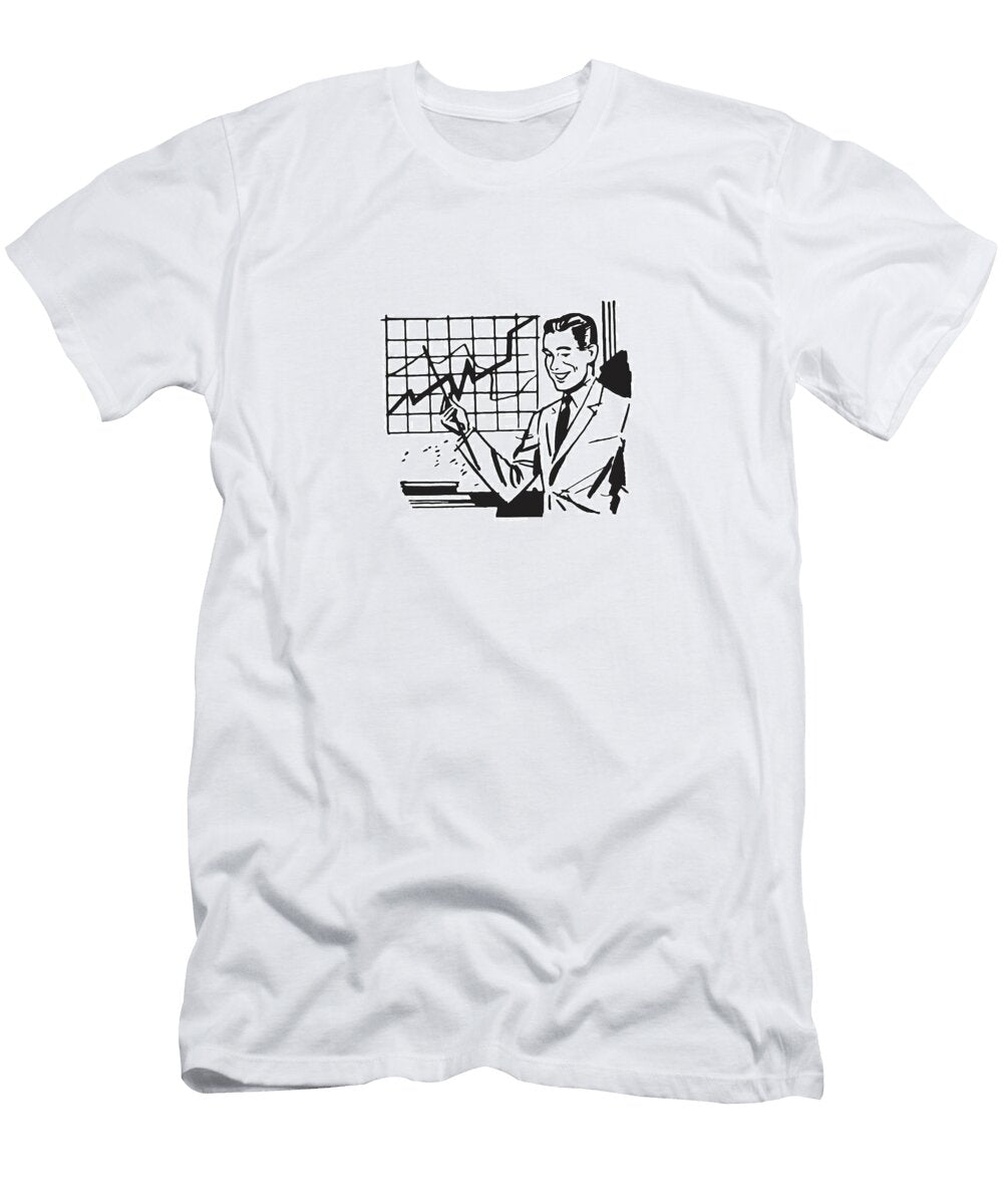 1 Businessman Pointing to Chart with Growth Csa Images T-Shirt