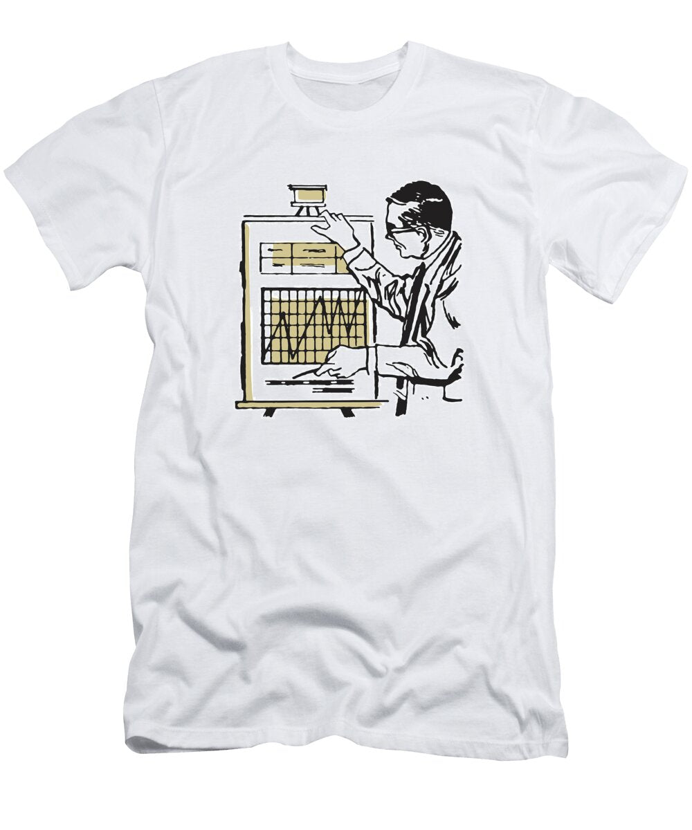1 Businessman Studying Chart with Growth Csa Images T-Shirt