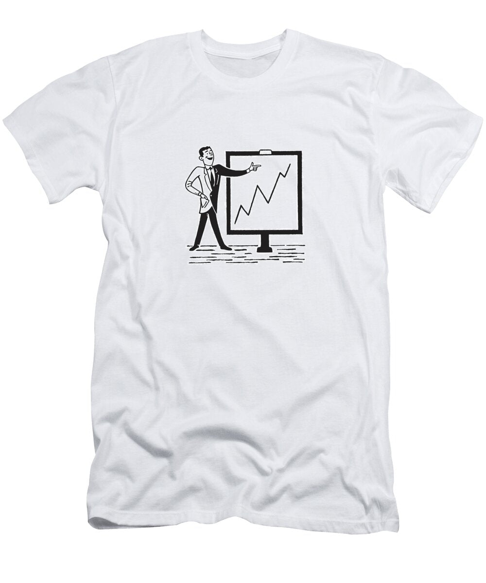 1 Businessman with Chart Showing Growth Csa Images T-Shirt