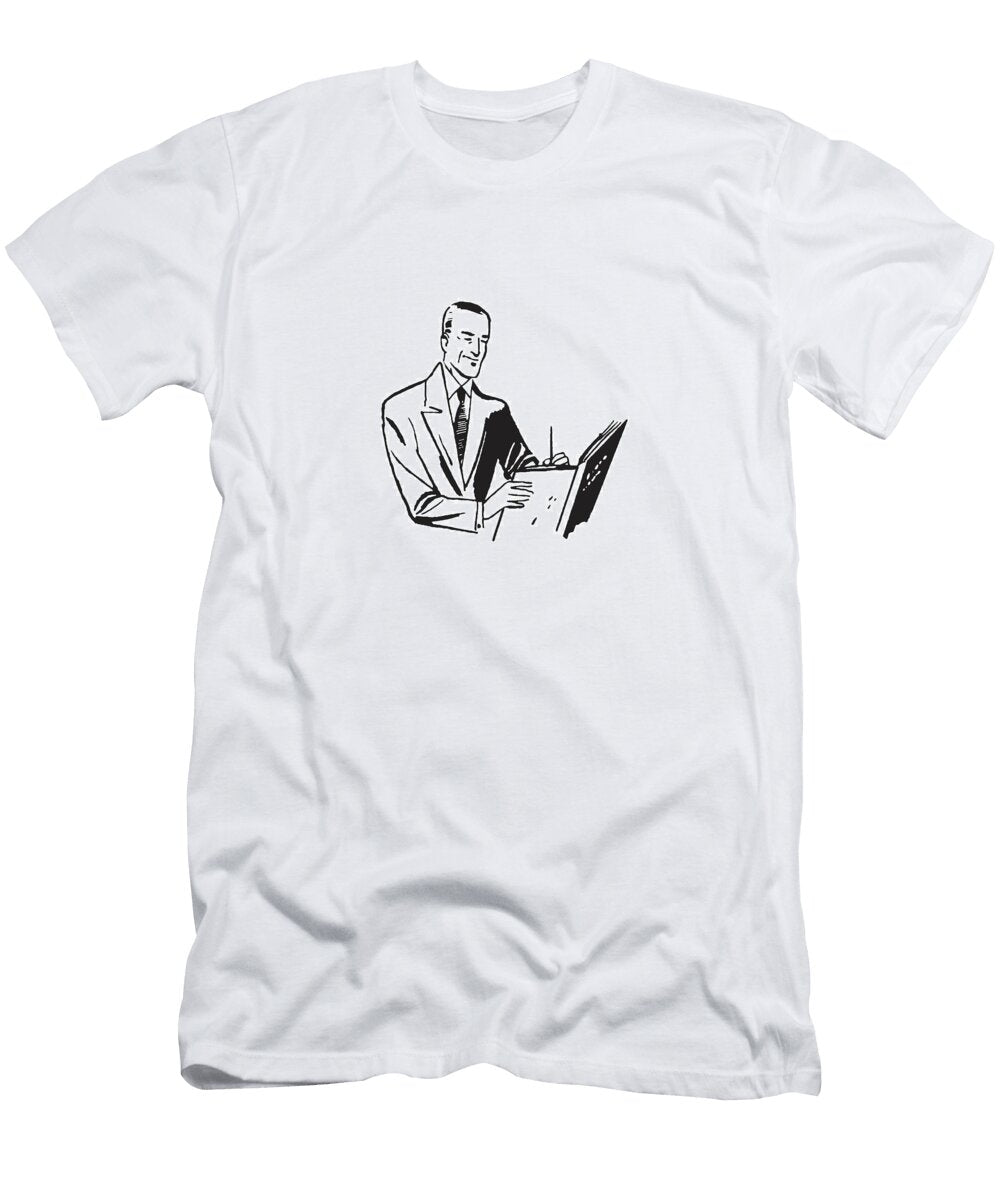 1 Businessman Writing in Book Csa Images T-Shirt