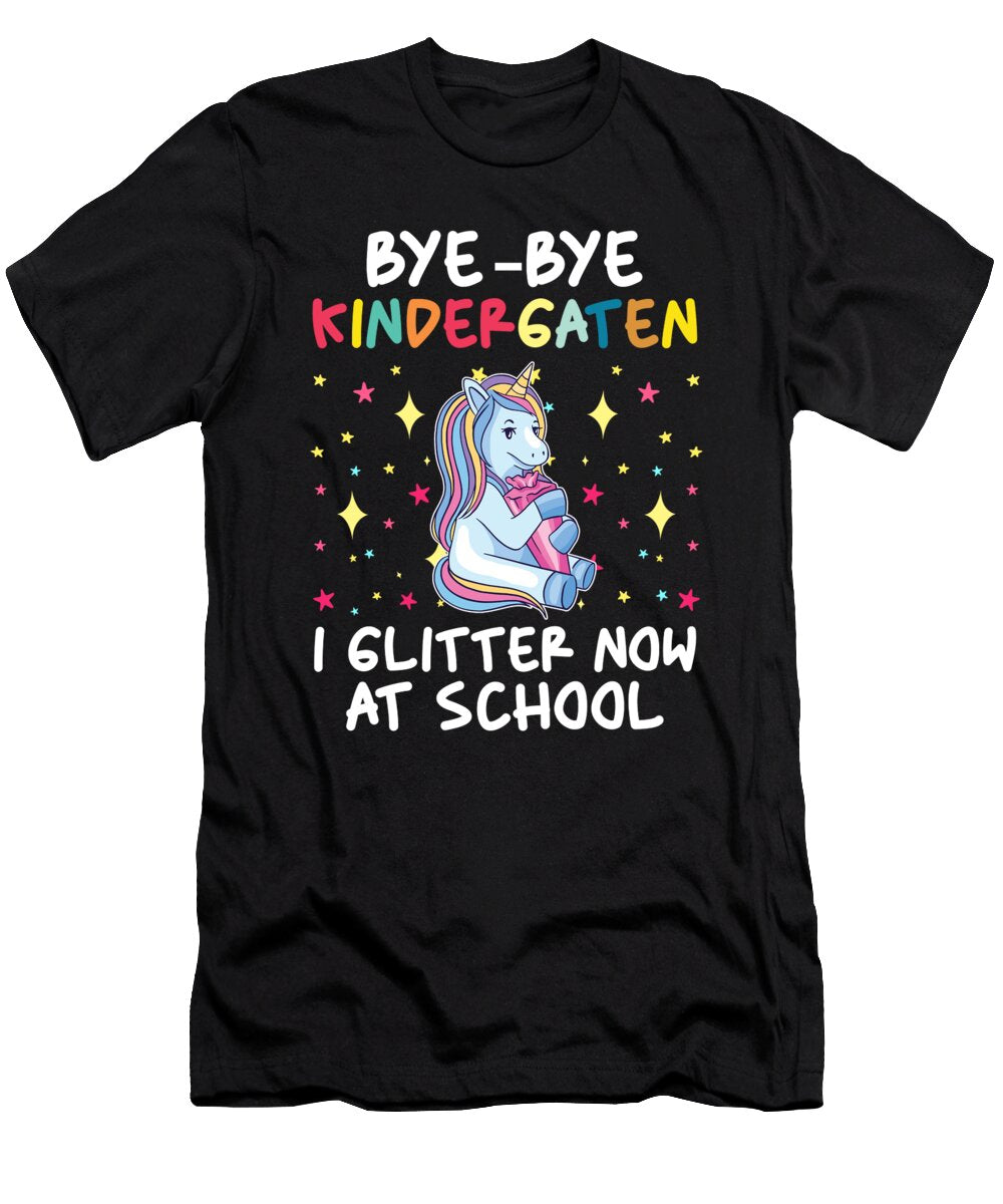 1 Bye Bye Kindergarten Cute Unicorn Back to School Florian Dold Art T-Shirt