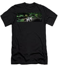 1 Chairs on the Deck Porch of a House Panoramic Images T-Shirt