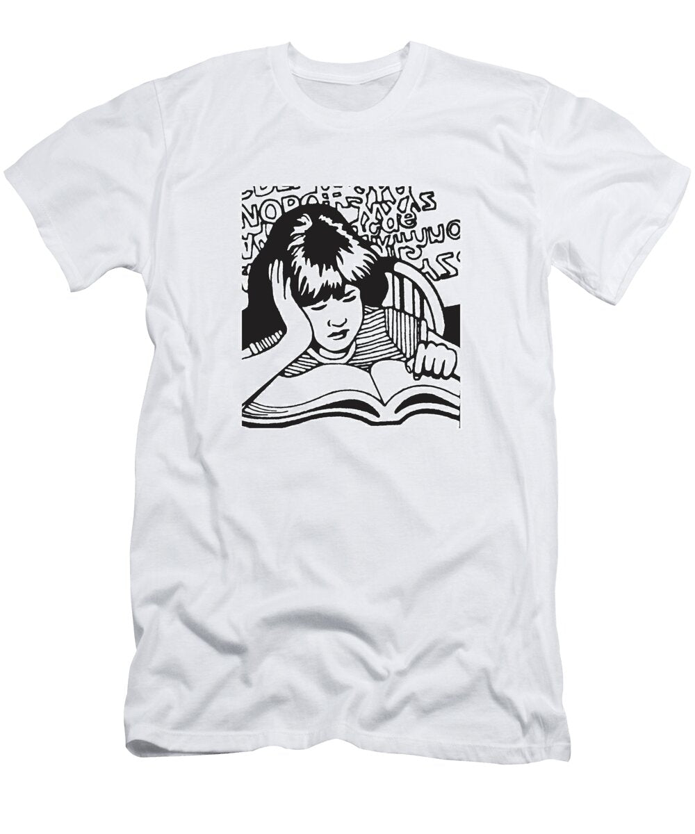 1 Child Reading Book Csa Images T-Shirt