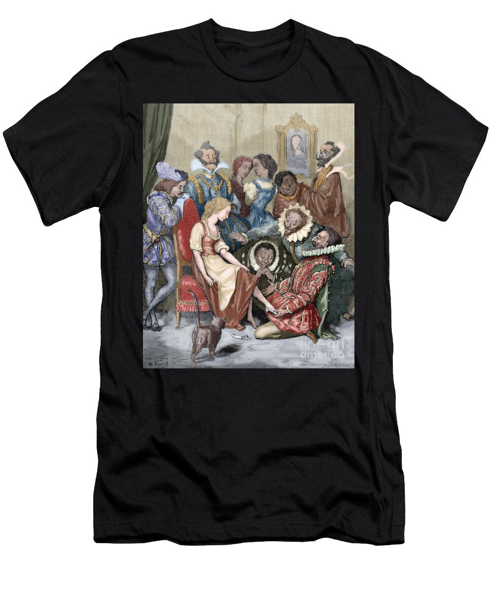 1 Cinderella the Gentleman Putting the Slipper in His Tiny Foot Saw That He Was Very Suitable Unknown Artist T-Shirt