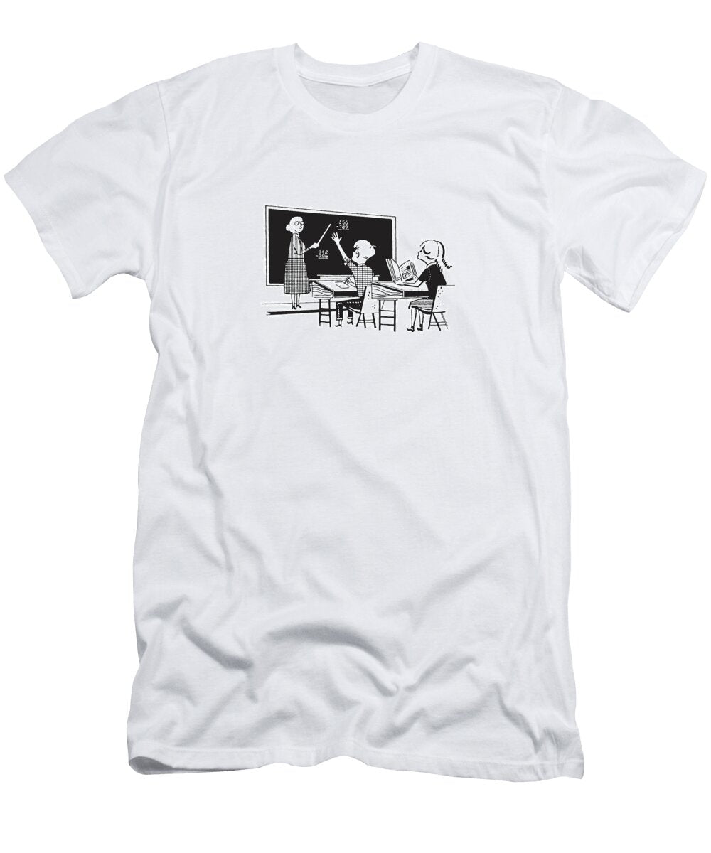 1 Classroom with Two Children Doing Arithmetic Csa Images T-Shirt