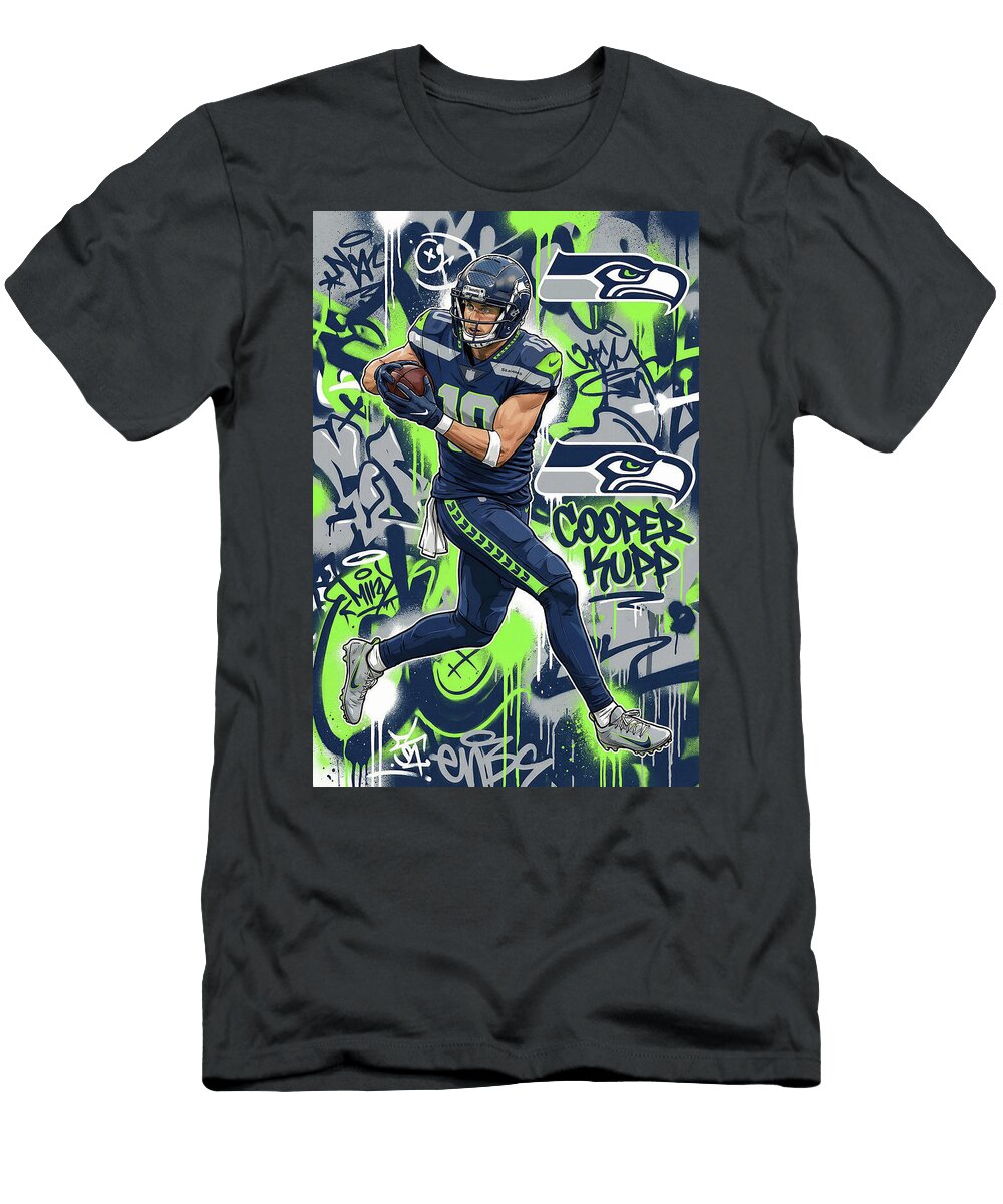1 Cooper Kupp Graffiti Poster Football Player NFL Sampadart Gallery T-Shirt