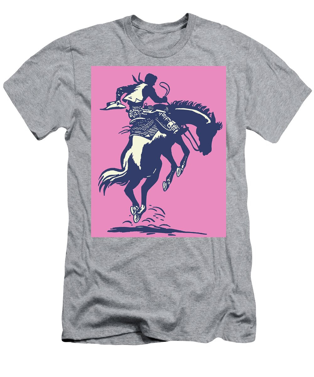 1 Cowboy on Bucking Horse Csa Images T-Shirt