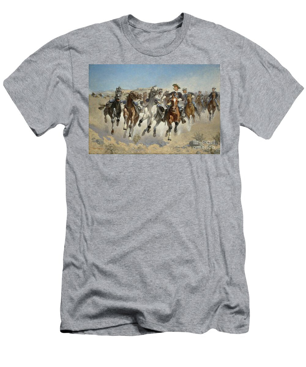 1 Dismounted the Fourth Troopers Moving the Led Horses 1890 Frederic Remington T-Shirt