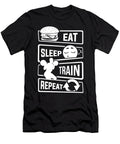 1 Eat Sleep Train Repeat Fitness Bodybuilder Power Mister T-Shirt
