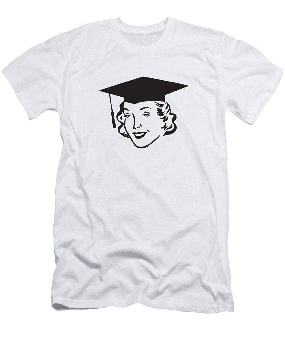 1 Female Graduate Wearing Mortarboard Csa Images T-Shirt