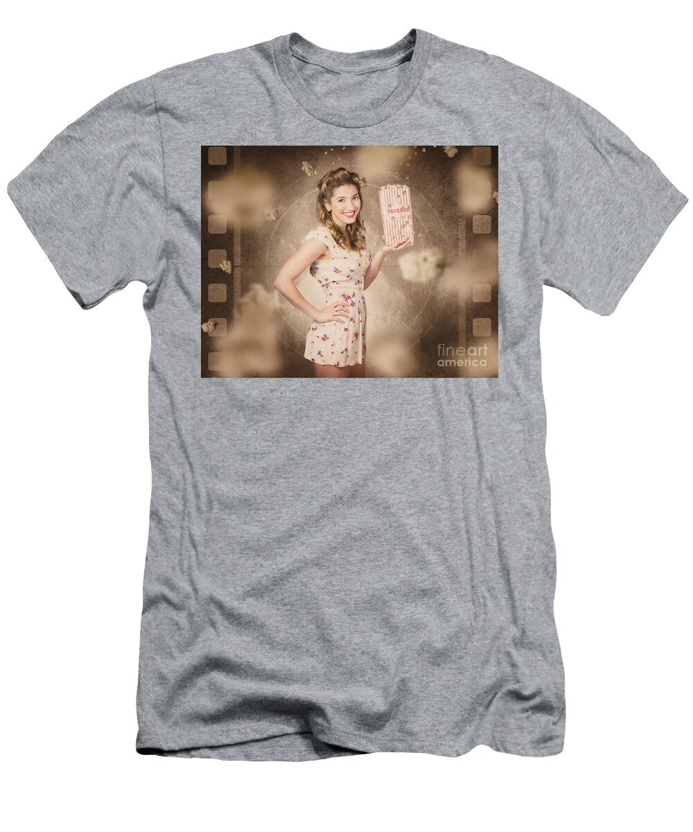 1 Film and Cinema Pin Up Woman in Old Classic Movie Ryan Jorgensen T-Shirt