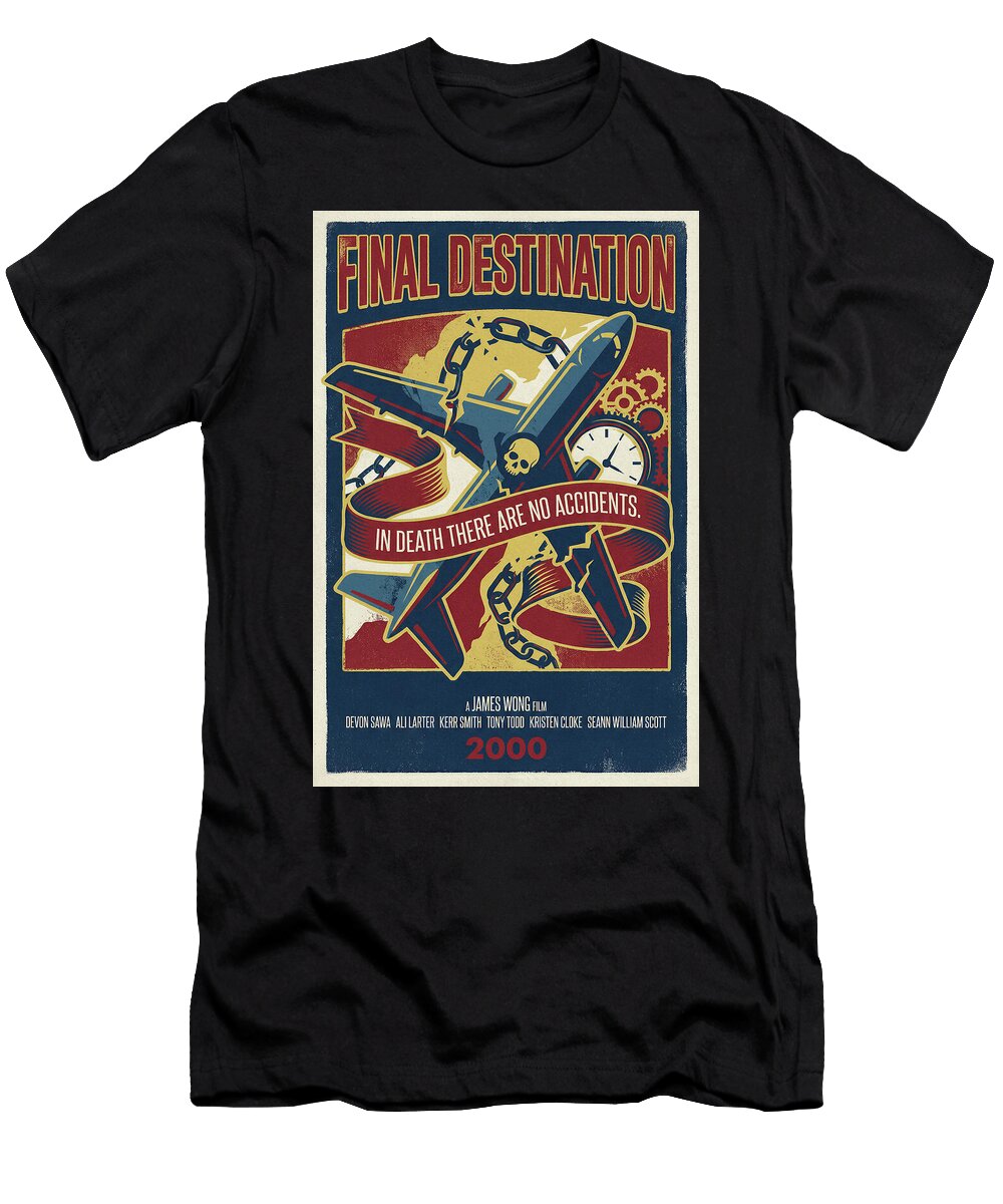 1 Final Destination Minimal Movie Poster Retro Film Poster Vintage 2000 Sampadart Gallery T-Shirt