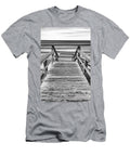 1 Florida South Florida Lantana Wooden Staircase Leading to Beach Laura Diez T-Shirt