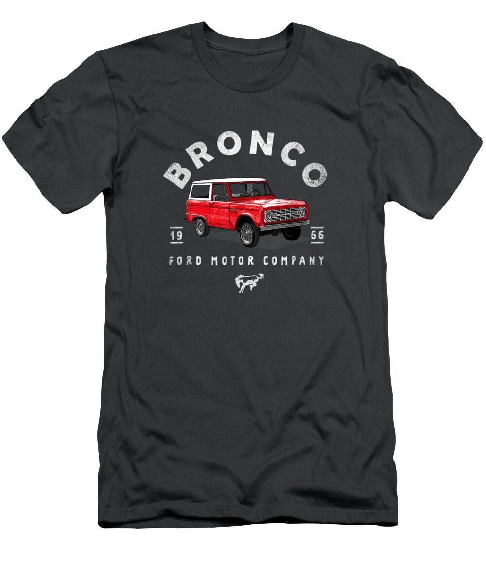 1 Ford Bronco 66 Illustrated Black T-Shirt