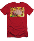 1 Frame Made of Fall Leaves on Wood Autumn Background Michal Bednarek T-Shirt