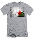 1 Fresh Red Tulip Flower on Wood Michal Bednarek T-Shirt