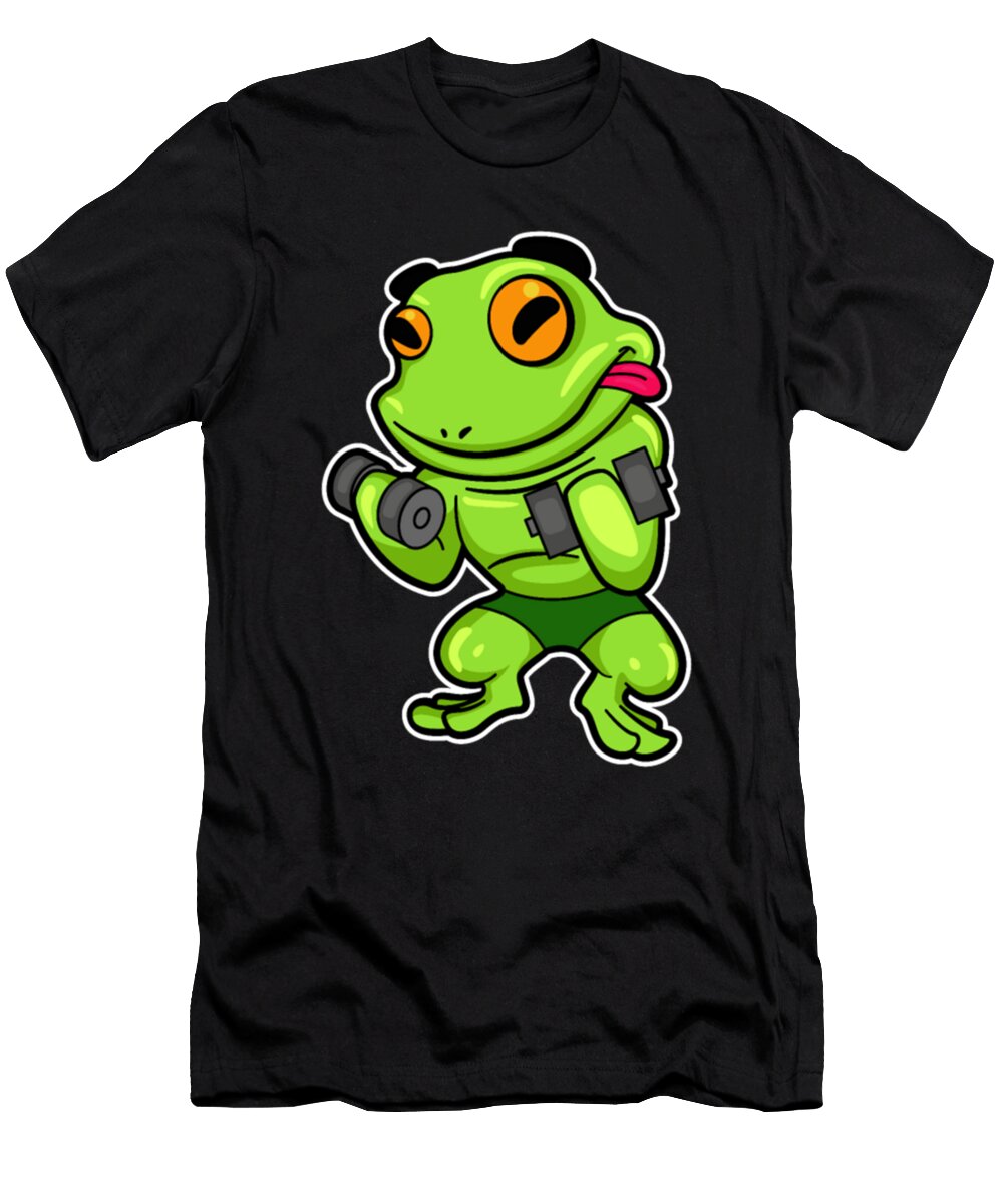 1 Frog At Biceps Training with Dumbbells Tinh Tran Le Thanh T-Shirt