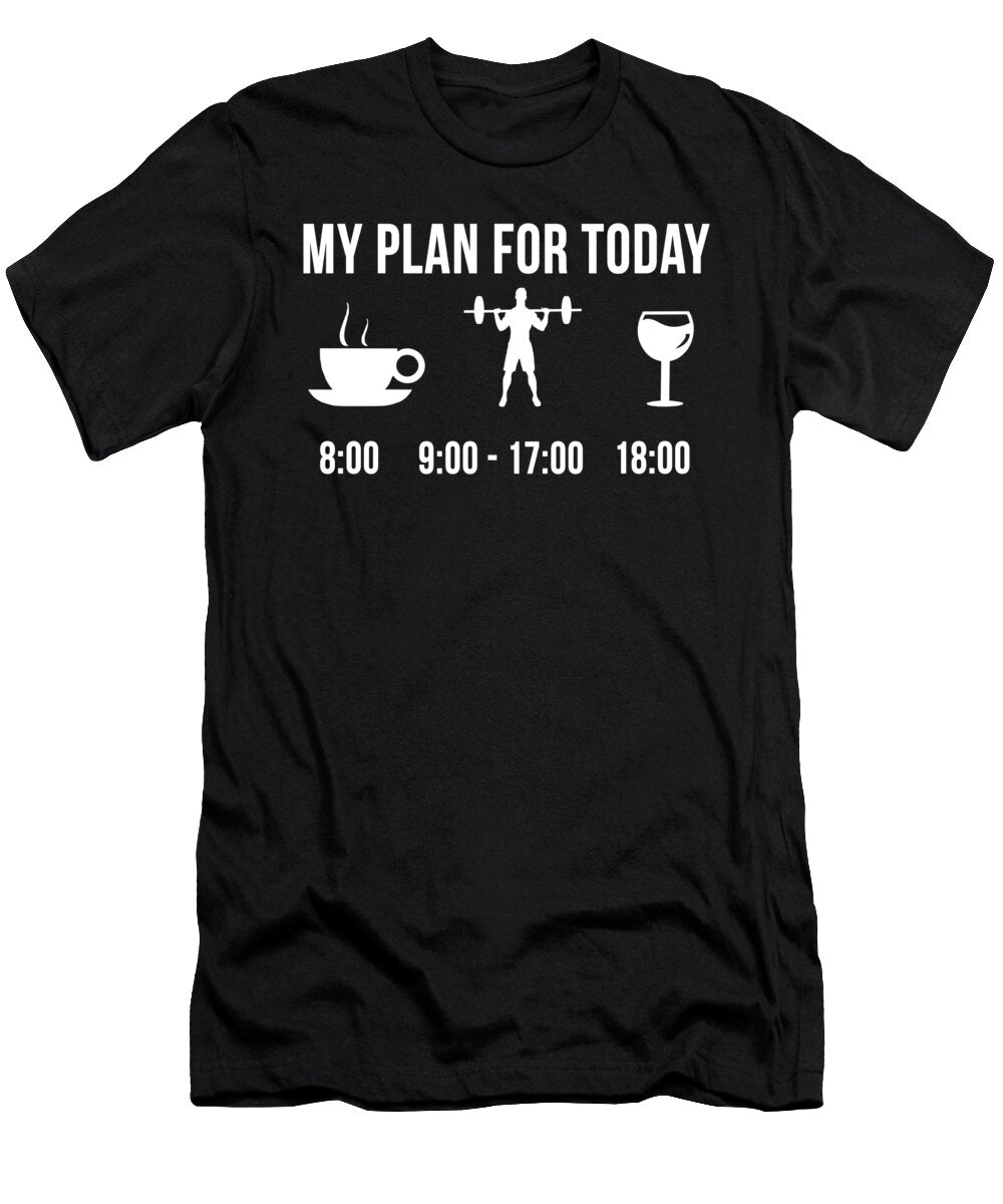 1 Funny Bodybuilding Fitness Bodybuilder My Plan for Today Lukas Davis T-Shirt