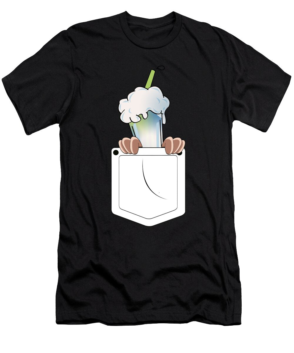 1 Funny Milkshake Pocket Foodie Gift Muc Designs T-Shirt