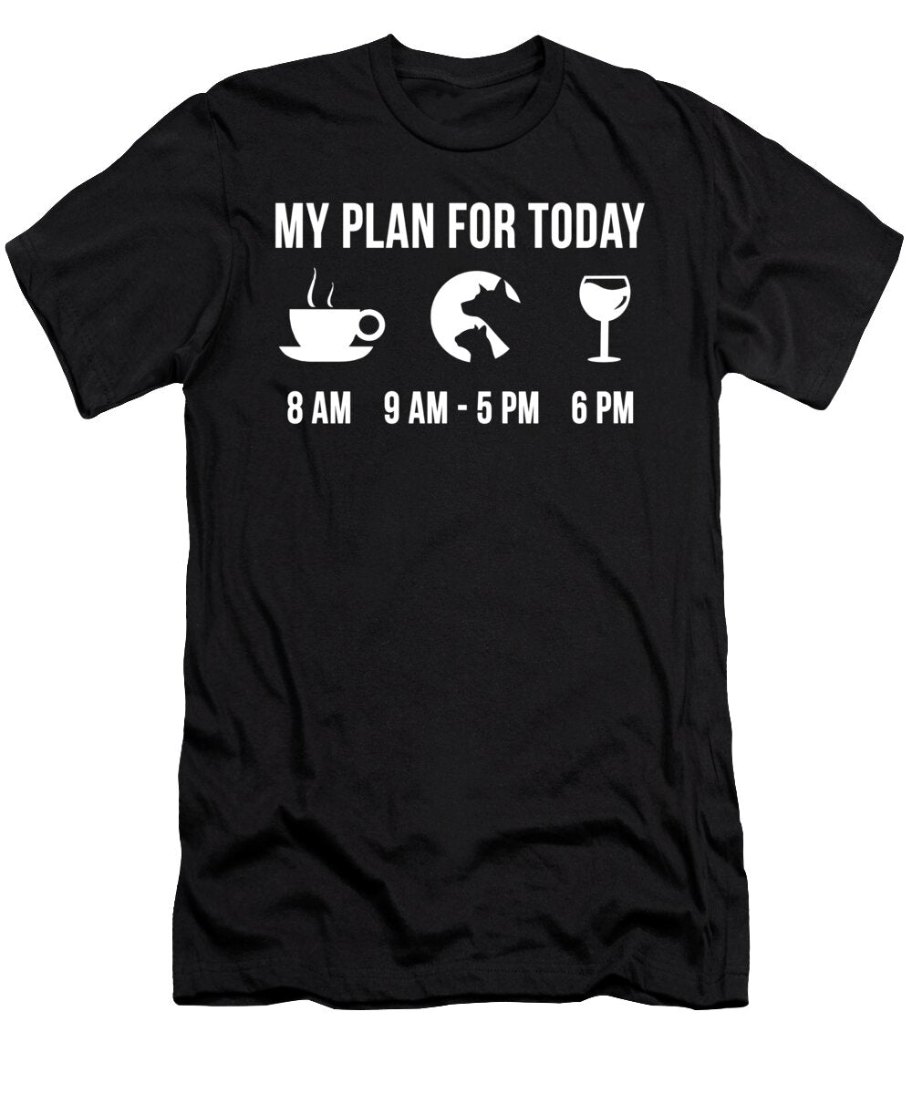 1 Funny Vet Job Vetenarian School Degree My Plan for Today Lukas Davis T-Shirt