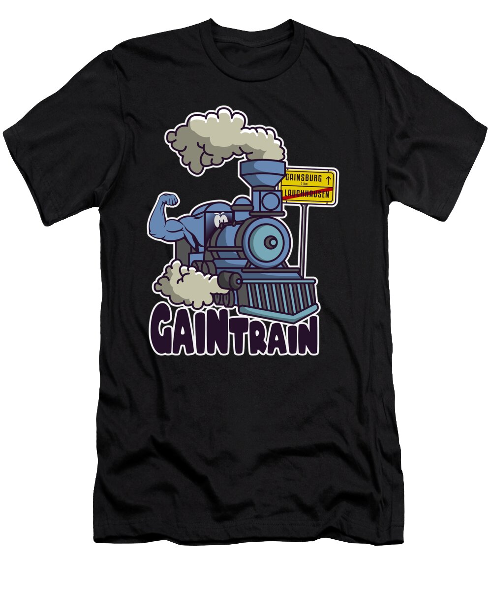 1 Gaintrain Gains Gym Bodybuilder Training Weight Lift Marco Rothe T-Shirt
