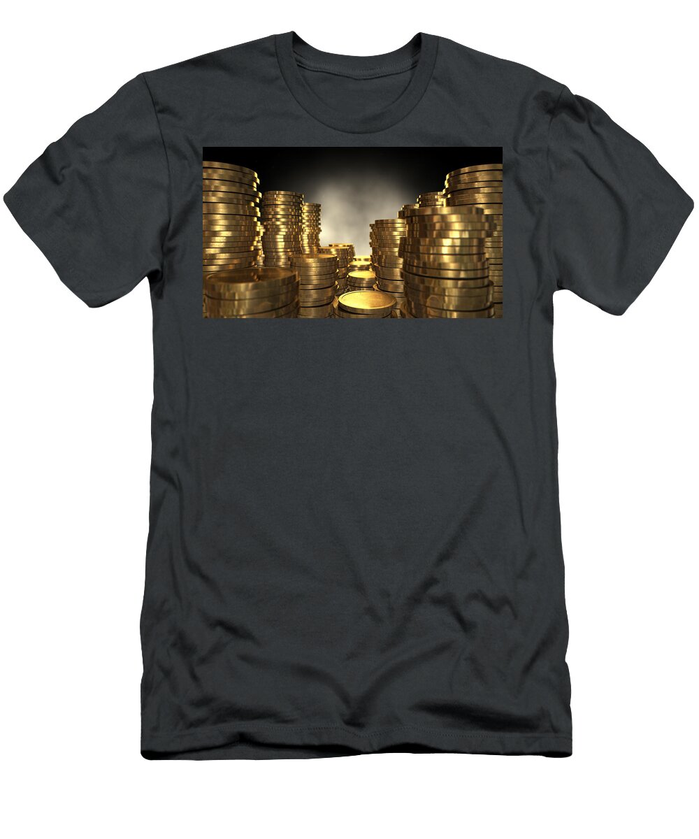 1 Gold Coin Stacks Allan Swart T-Shirt