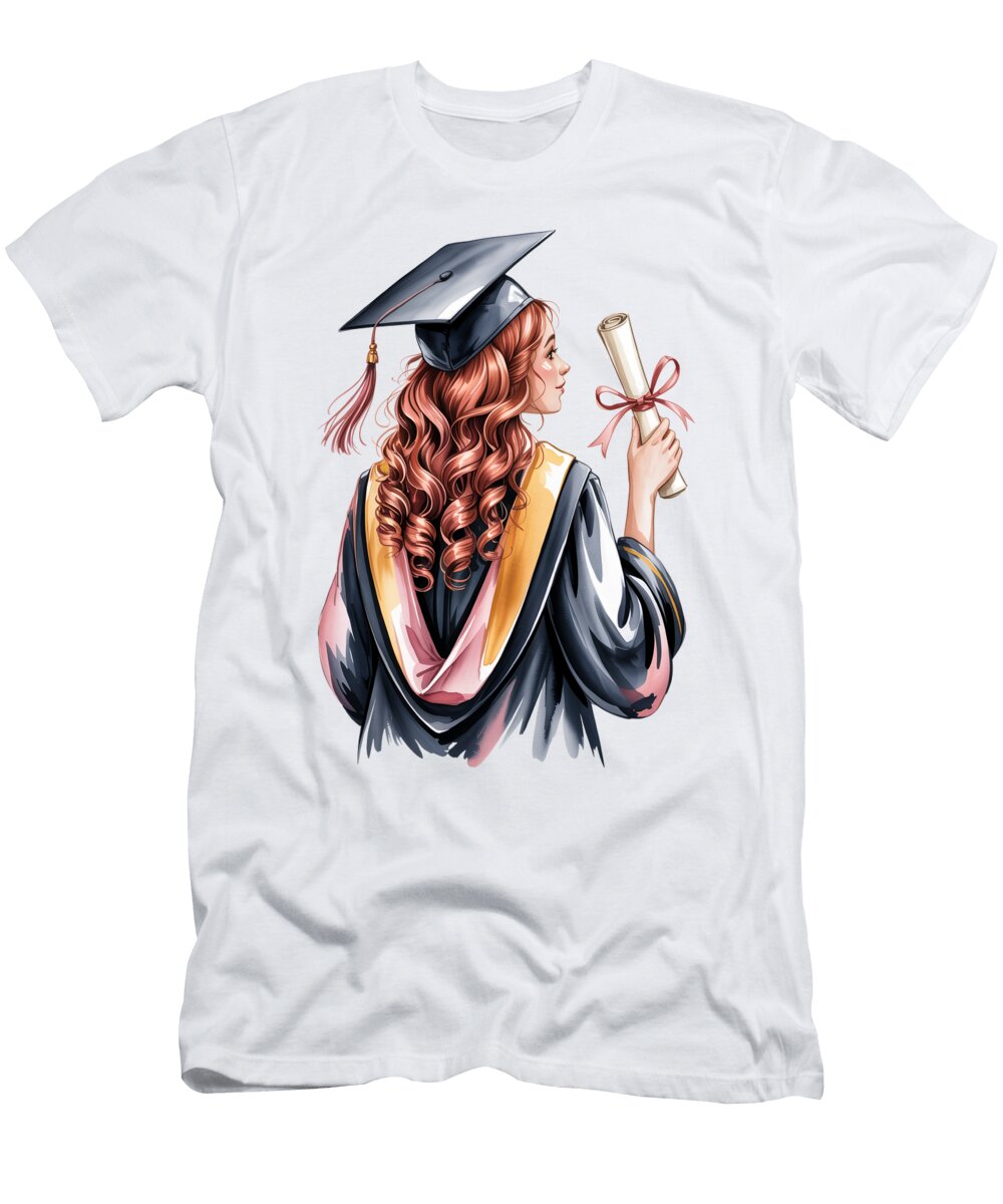 1 Graduate in Cap and Gown Joanna Redesiuk T-Shirt