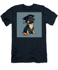 1 Graduated Cartoon Cap on Happy Dog Pavel Shlykov T-Shirt